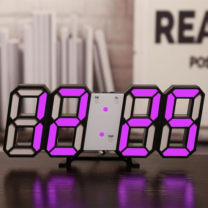 Digital Wall Clock Date Time Electronic Display