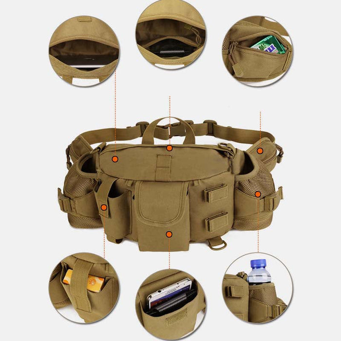 Large Fanny Pack Crossbody Purse Tactical Waist Bag Fit 10 Inch Tablet