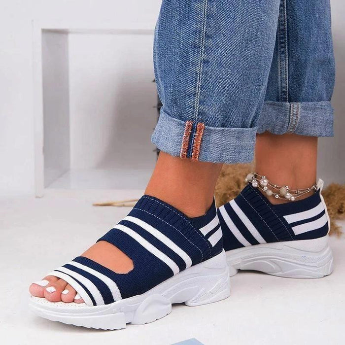Casual Woven Wedge Comfy Open Toe Sandals