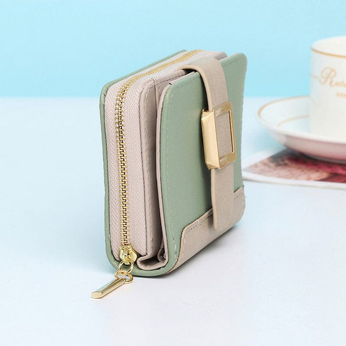 Women Small Compact Bifold Luxury Leather Pocket Wallet Coin Purse