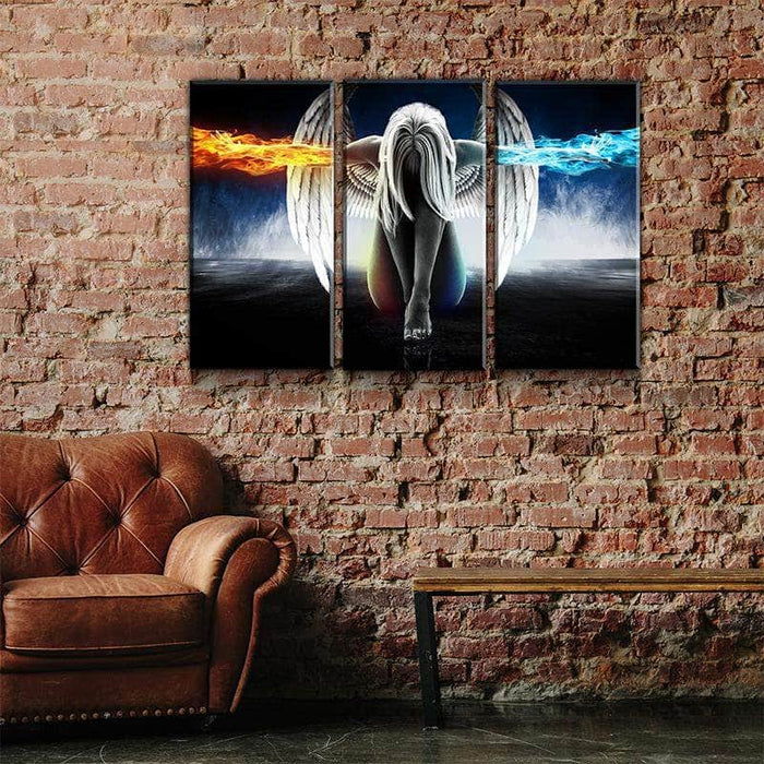 Wings of Wonder Fire & Ice Canvas Wall Art