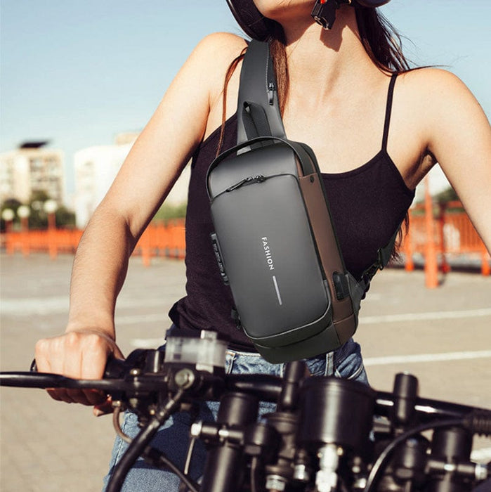 Waterpoof Sling Bag Crossbody Backpack for Men Anti-Theft Sling Backpack Daypack
