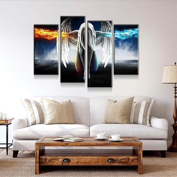 Wings of Wonder Fire & Ice Canvas Wall Art