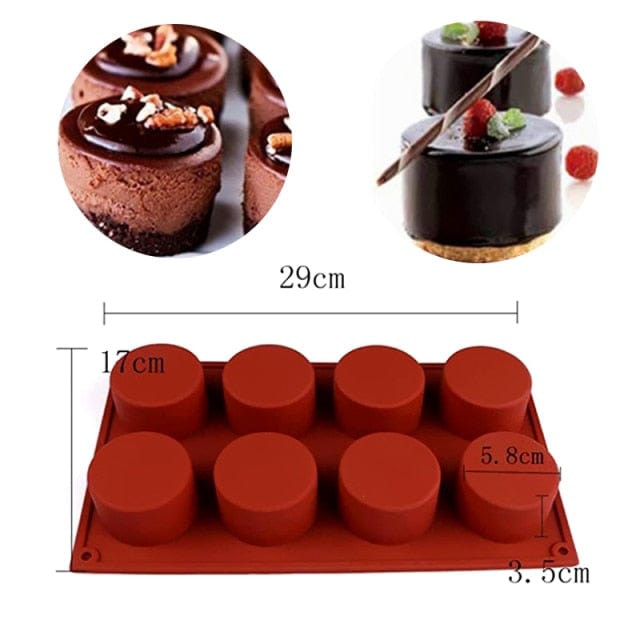 8 Cavity Silicone Cake Mold DIY