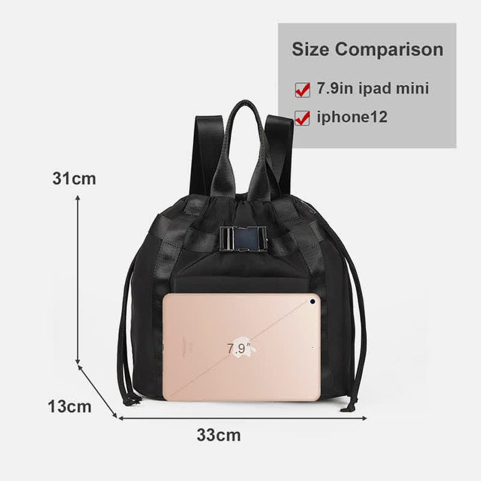 Lightweight Nylon Backpack for Women Girls Fashion Drawstring Handbags Travel Daypack
