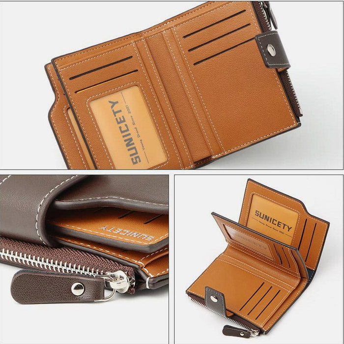Leather Wallet for Men RFID Wallet Credit Card Holder with Multi-Slots