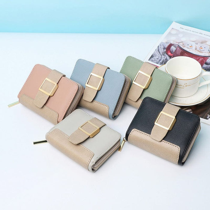 Women Small Compact Bifold Luxury Leather Pocket Wallet Coin Purse