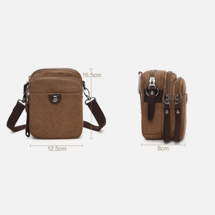 Belt Loop Holster Phone Purse Small Canvas Crossbody Side Shoulder Bag