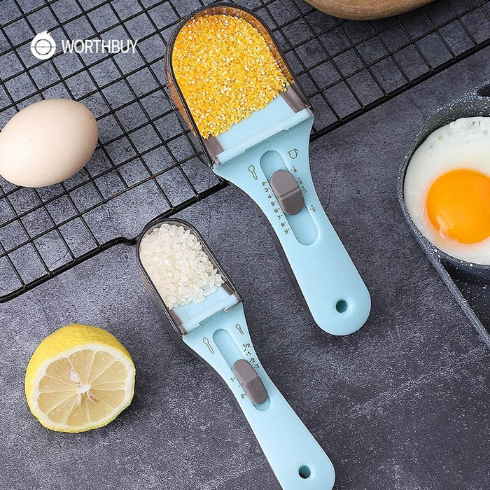 Adjustable Measuring Spoons With Scale