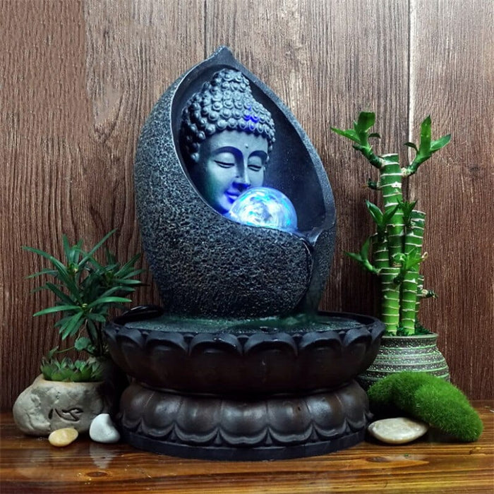 Indoor Desktop Buddha Statue Water Fountain