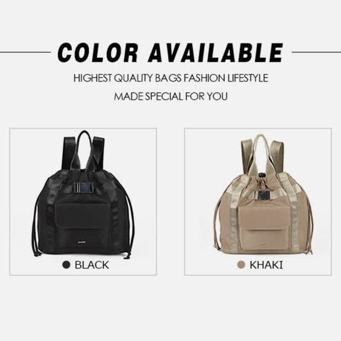 Lightweight Nylon Backpack for Women Girls Fashion Drawstring Handbags Travel Daypack