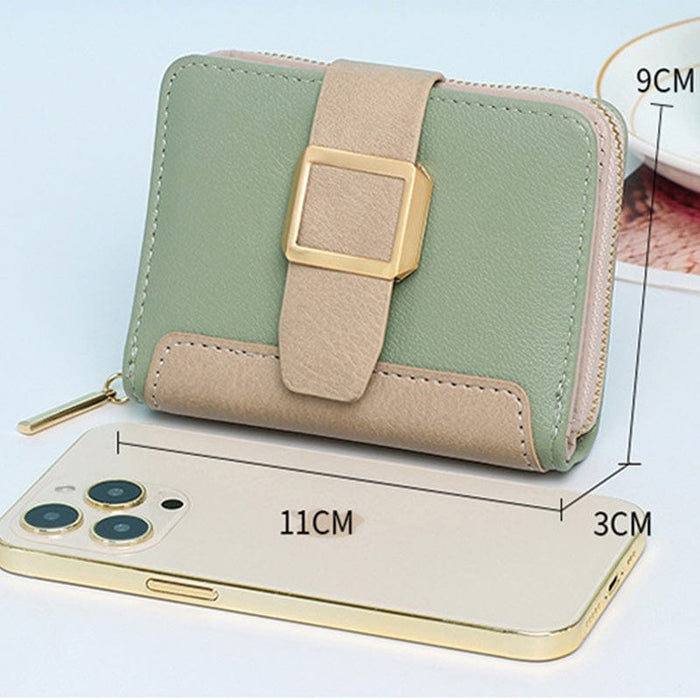 Women Small Compact Bifold Luxury Leather Pocket Wallet Coin Purse