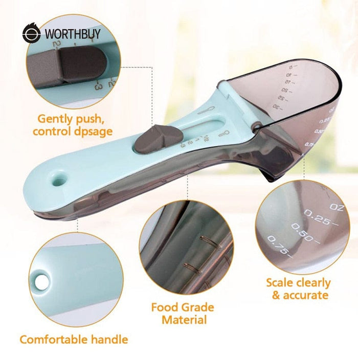 Adjustable Measuring Spoons With Scale