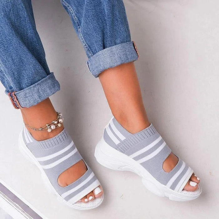 Casual Woven Wedge Comfy Open Toe Sandals