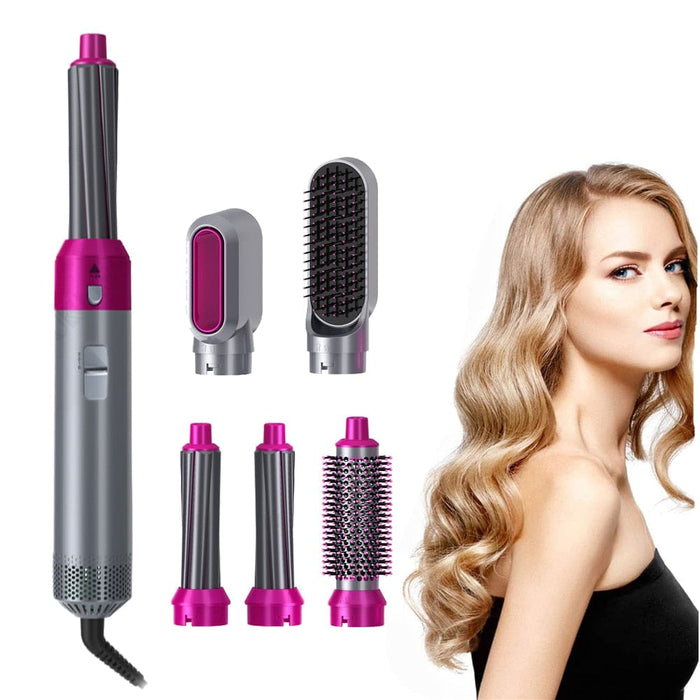 5In1 Hair Dryer Comb Hair Curling Straightening Hair