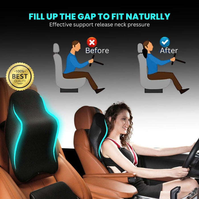 EZDrive Ergonomic Neck Pillow - Fits All Car Makes and Models