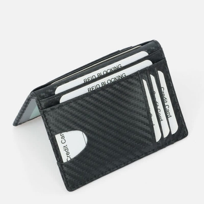 Minimalist Wallet for Men RFID Blocking Genuine Leather Bifold Card Holder
