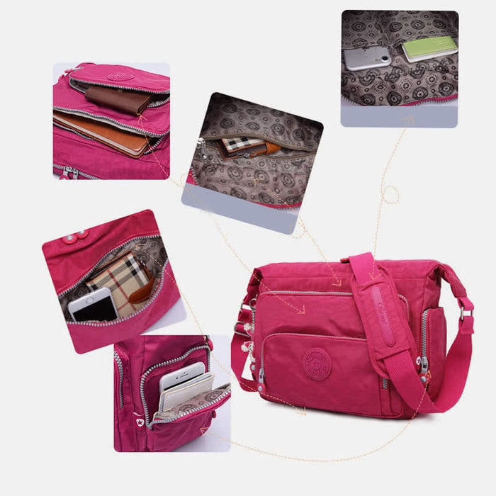 Crossbody Bag For Women Lightweight Multi-Pocket Casual Canvas Shoulder Purse
