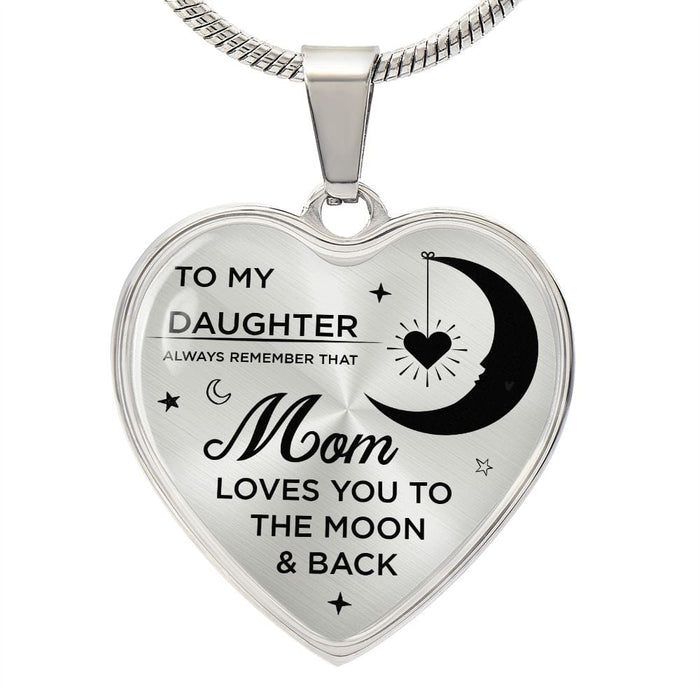 To My Daughter... Love, Mom - Heart Necklace