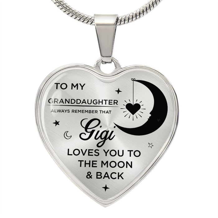 To My Granddaughter... Love, Gigi - Heart Necklace