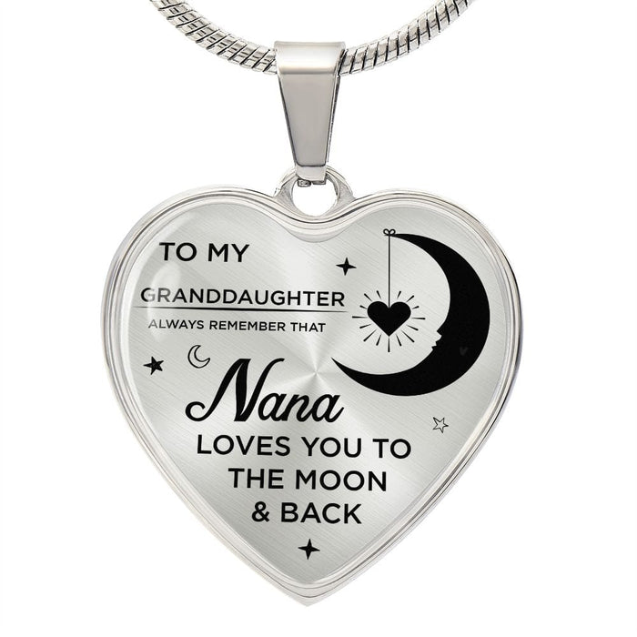 To My Granddaughter... Love, Nana - Heart Necklace