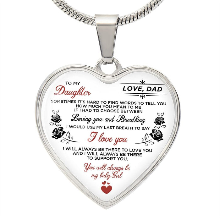 To My Daughter... Love Dad Heartwarming Necklace