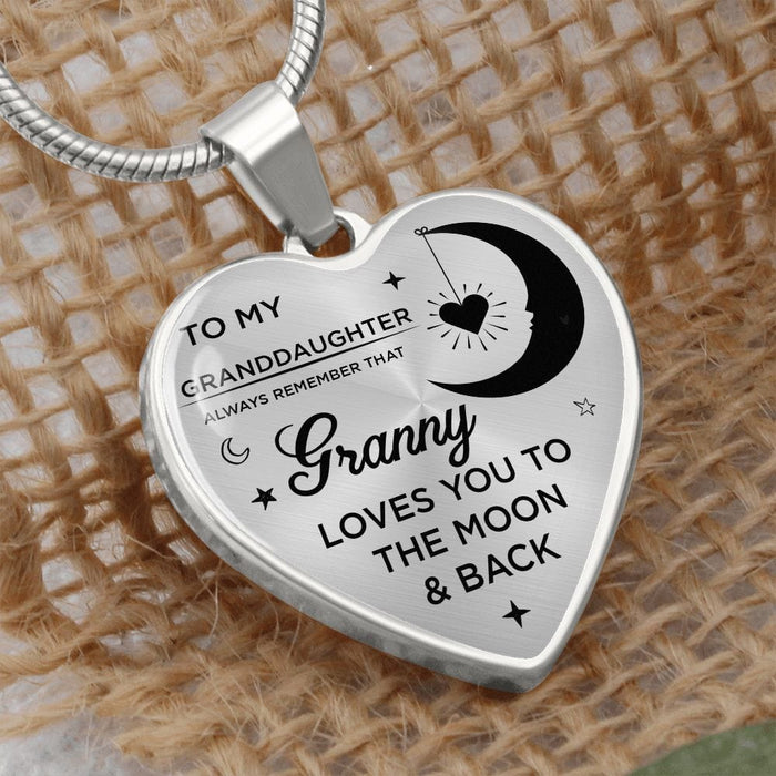 To My Granddaughter... Love, Granny - Heart Necklace