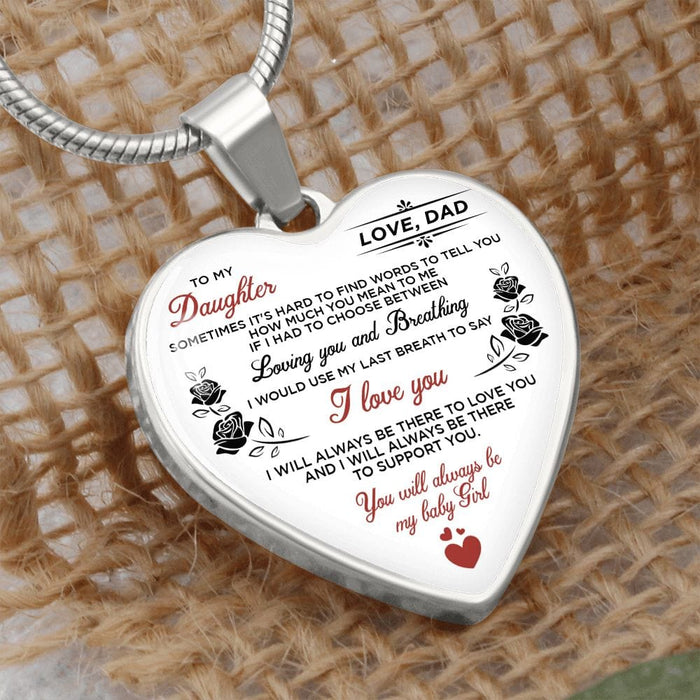 To My Daughter... Love Dad Heartwarming Necklace