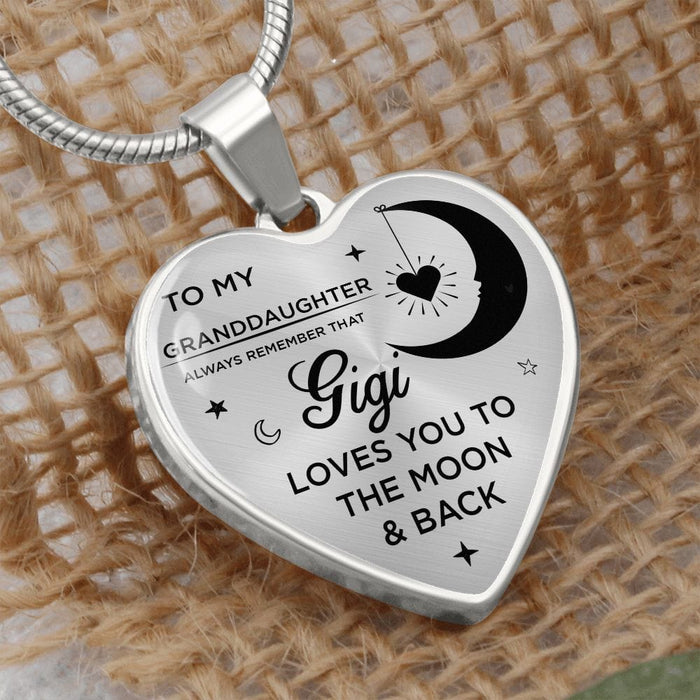 To My Granddaughter... Love, Gigi - Heart Necklace