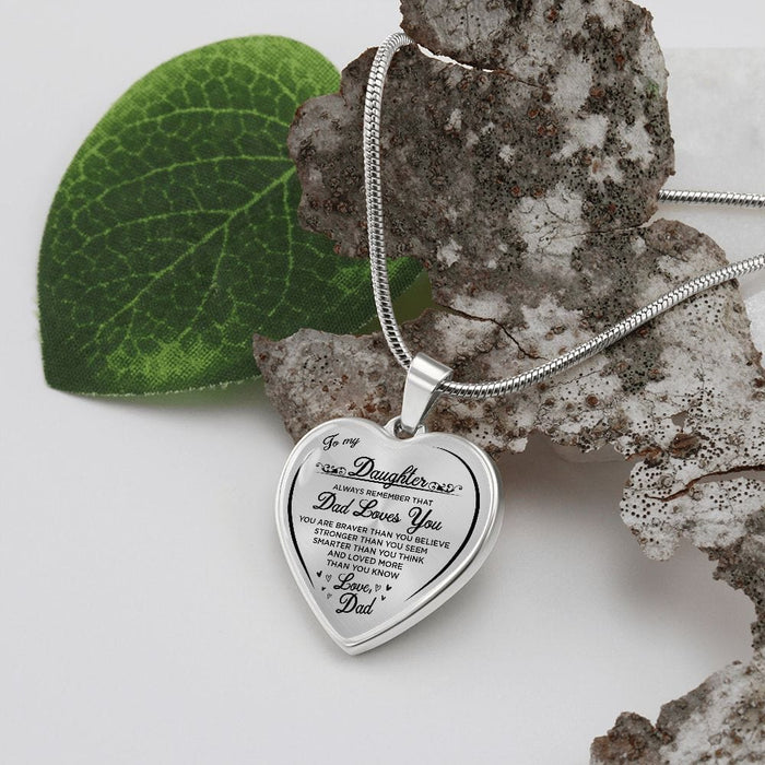 To My Daughter... Heartfelt Necklace Love Dad