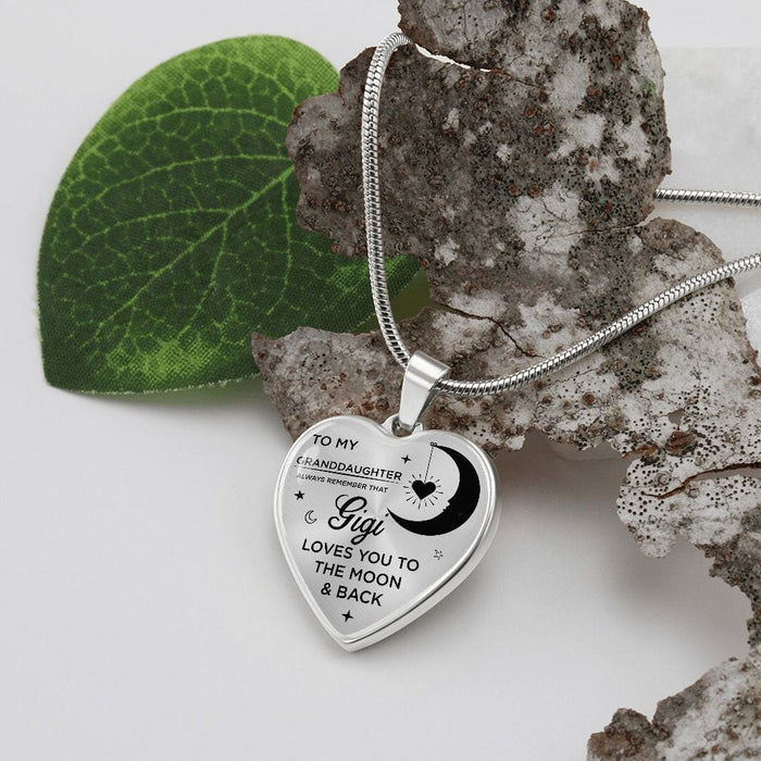 To My Granddaughter... Love, Gigi - Heart Necklace