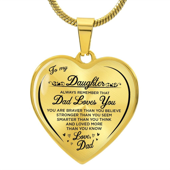 To My Daughter... Heartfelt Necklace Love Dad