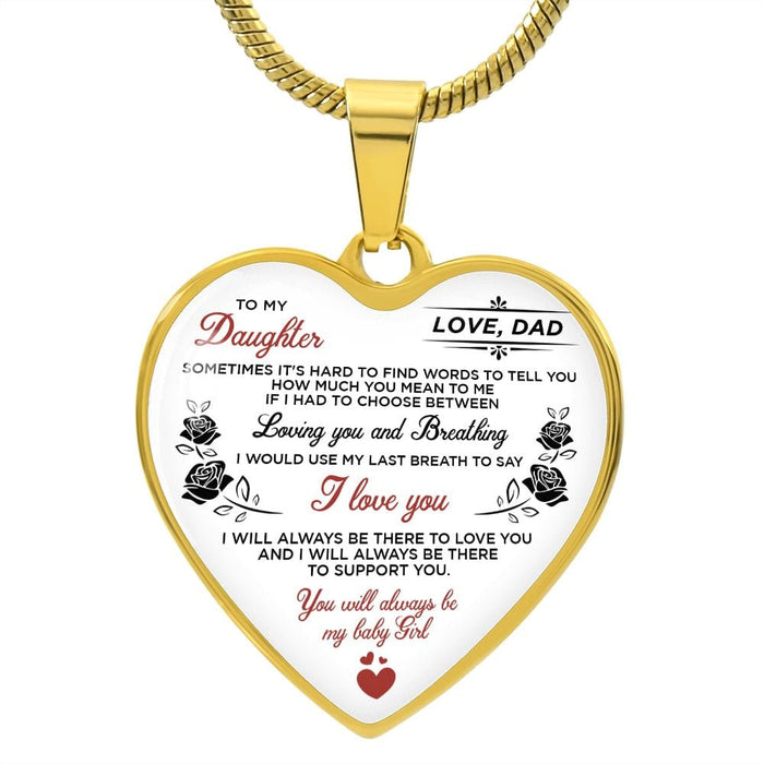 To My Daughter... Love Dad Heartwarming Necklace