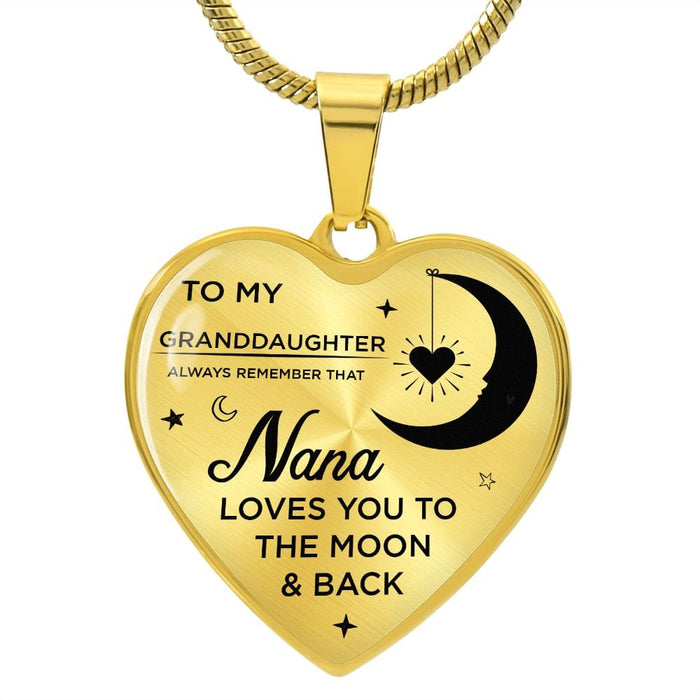 To My Granddaughter... Love, Nana - Heart Necklace