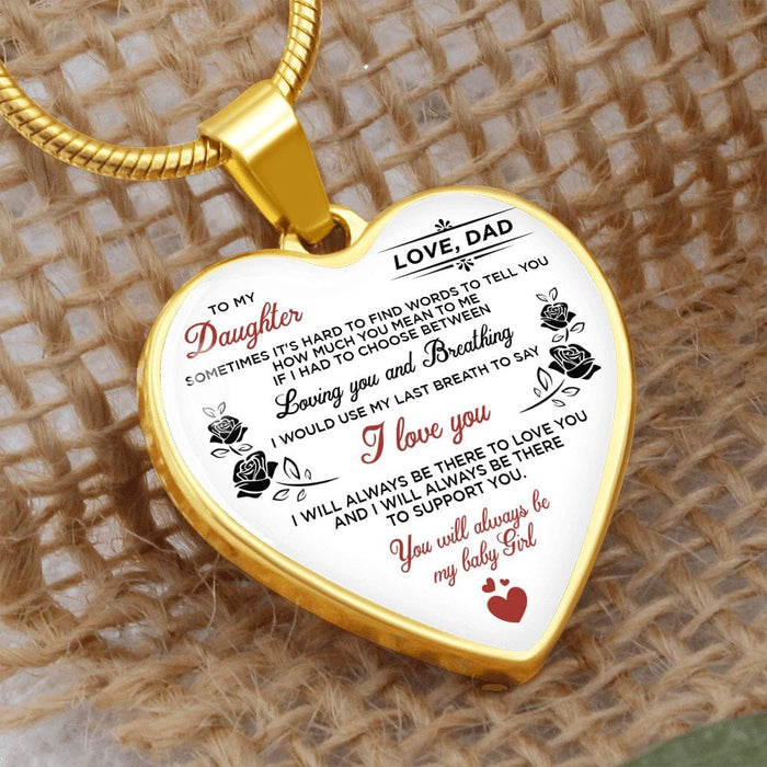 To My Daughter... Love Dad Heartwarming Necklace