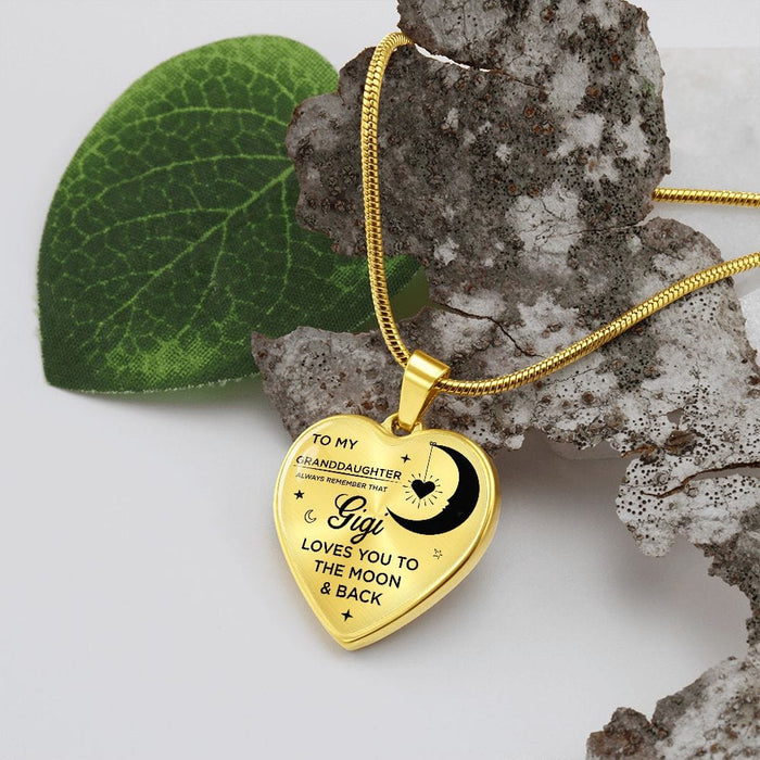 To My Granddaughter... Love, Gigi - Heart Necklace
