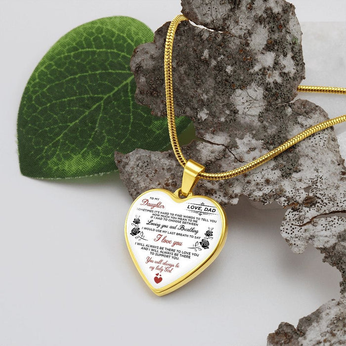 To My Daughter... Love Dad Heartwarming Necklace