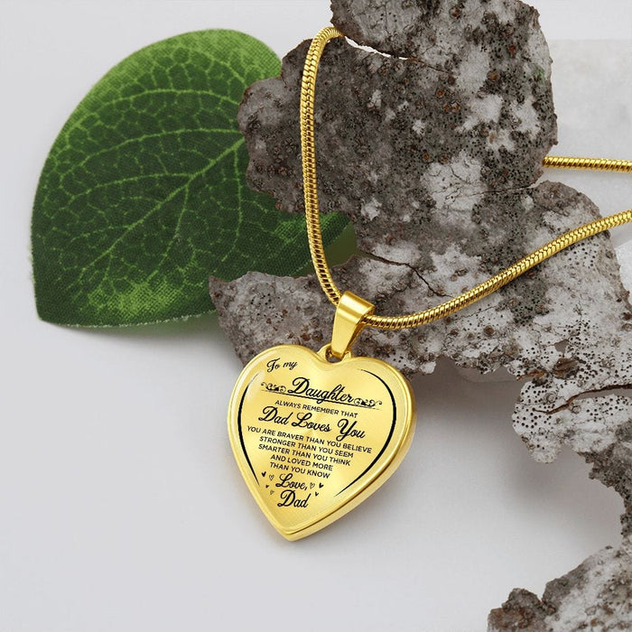 To My Daughter... Heartfelt Necklace Love Dad