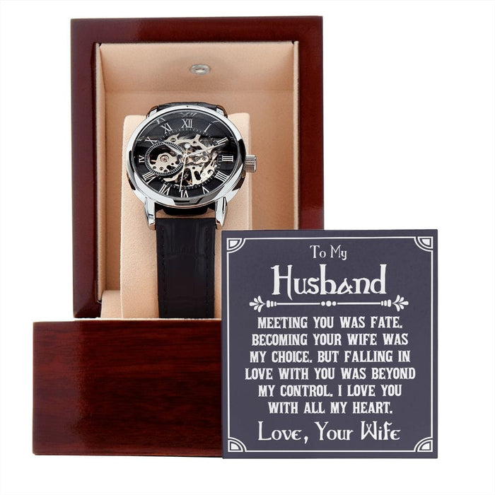 To My Husband - Men's Openwork Watch