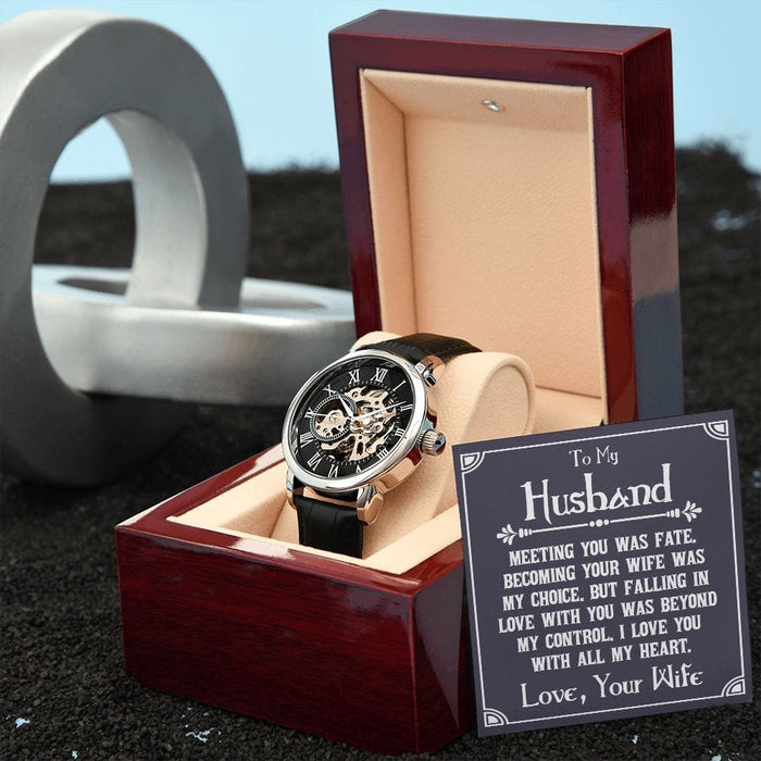 To My Husband - Men's Openwork Watch