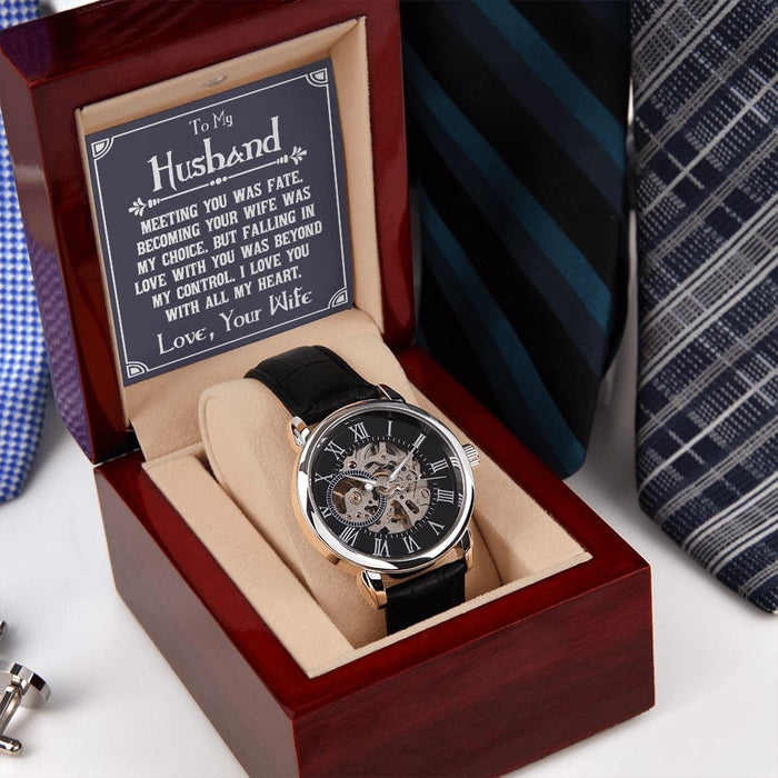 To My Husband - Men's Openwork Watch