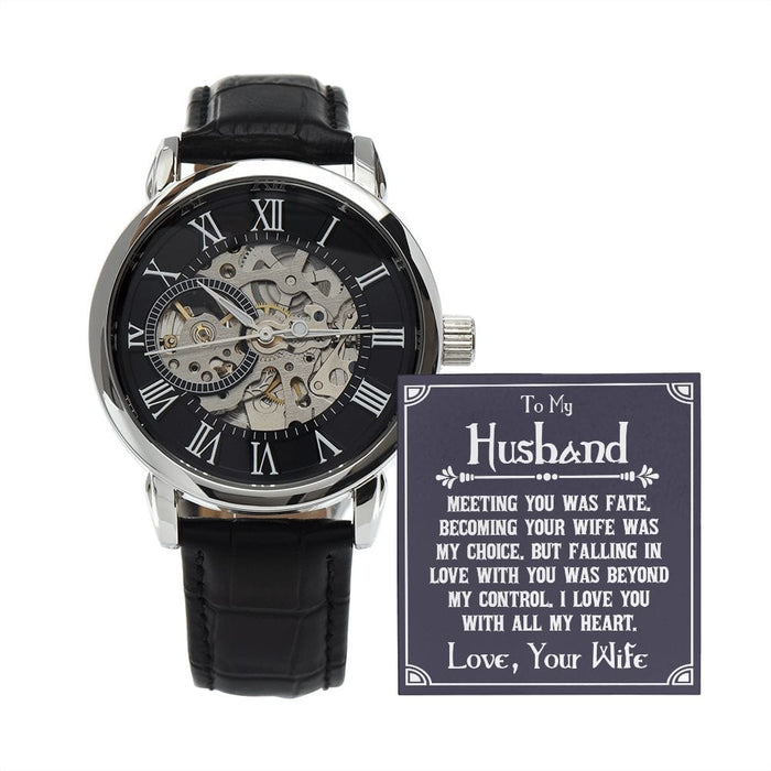 To My Husband - Men's Openwork Watch