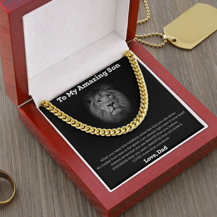 To My Amazing Son... Cuban Link Chain Necklace