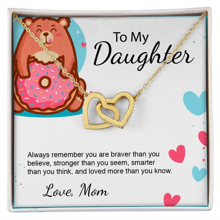 To My Daughter... Happy Bear Necklace From Mom