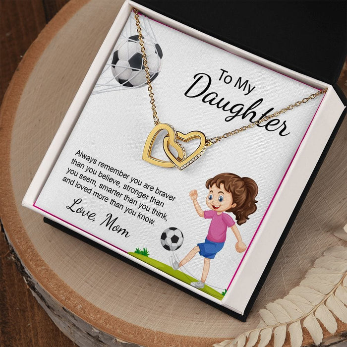 To My Daughter... Soccer Lovers Necklace From Mom