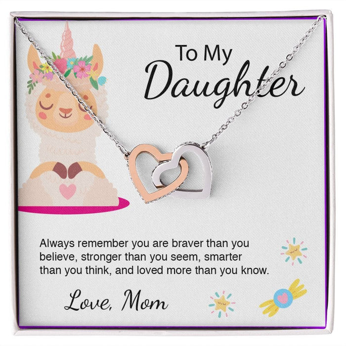 To My Daughter... Adorable Unicorn Necklace From Mom