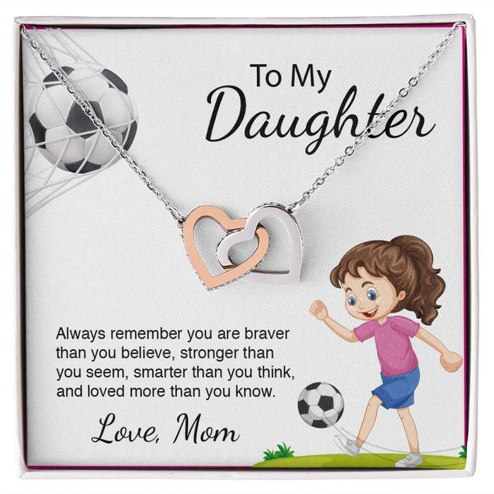 To My Daughter... Soccer Lovers Necklace From Mom