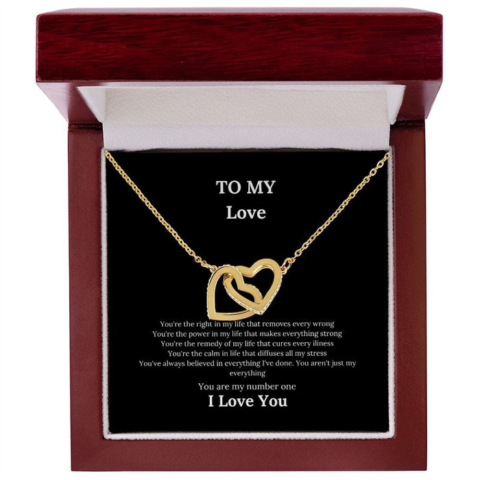 To My Love....Interlocking Hearts Necklace