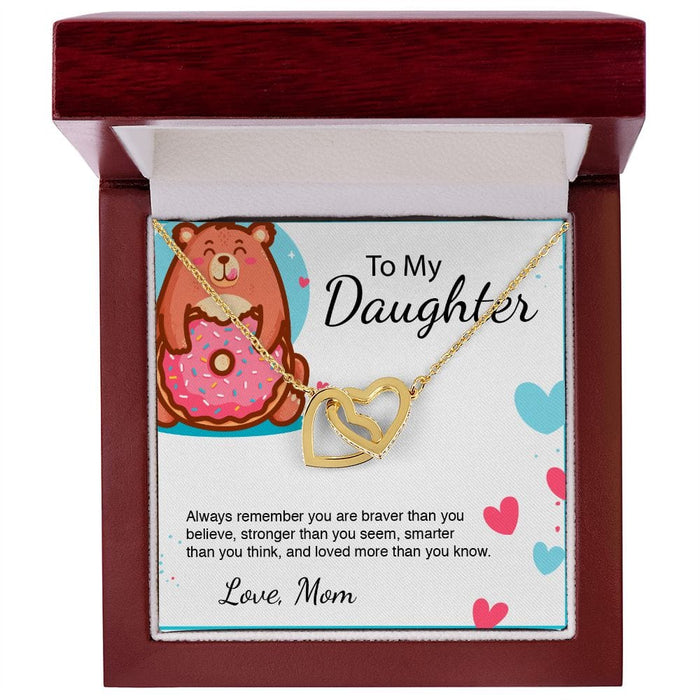 To My Daughter... Happy Bear Necklace From Mom