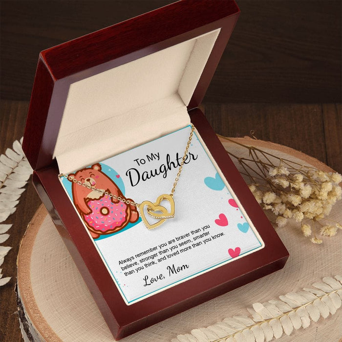 To My Daughter... Happy Bear Necklace From Mom